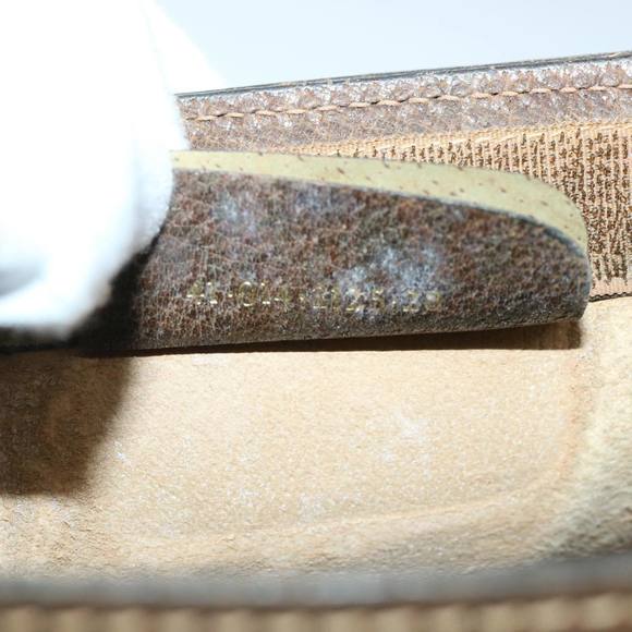 GUCCI GG Canvas Web Sherry Line Clutch Bag PVC Leather Beige Green Auth 54839 - Picture 12 of 16